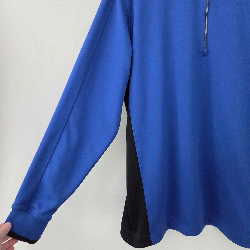 Nike Golf Pullover‎ Blue 1/4 Zip Dri-FIT Colorblock Mens XL